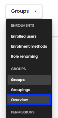 Moodle - Groups Dropdown Menu - Overview